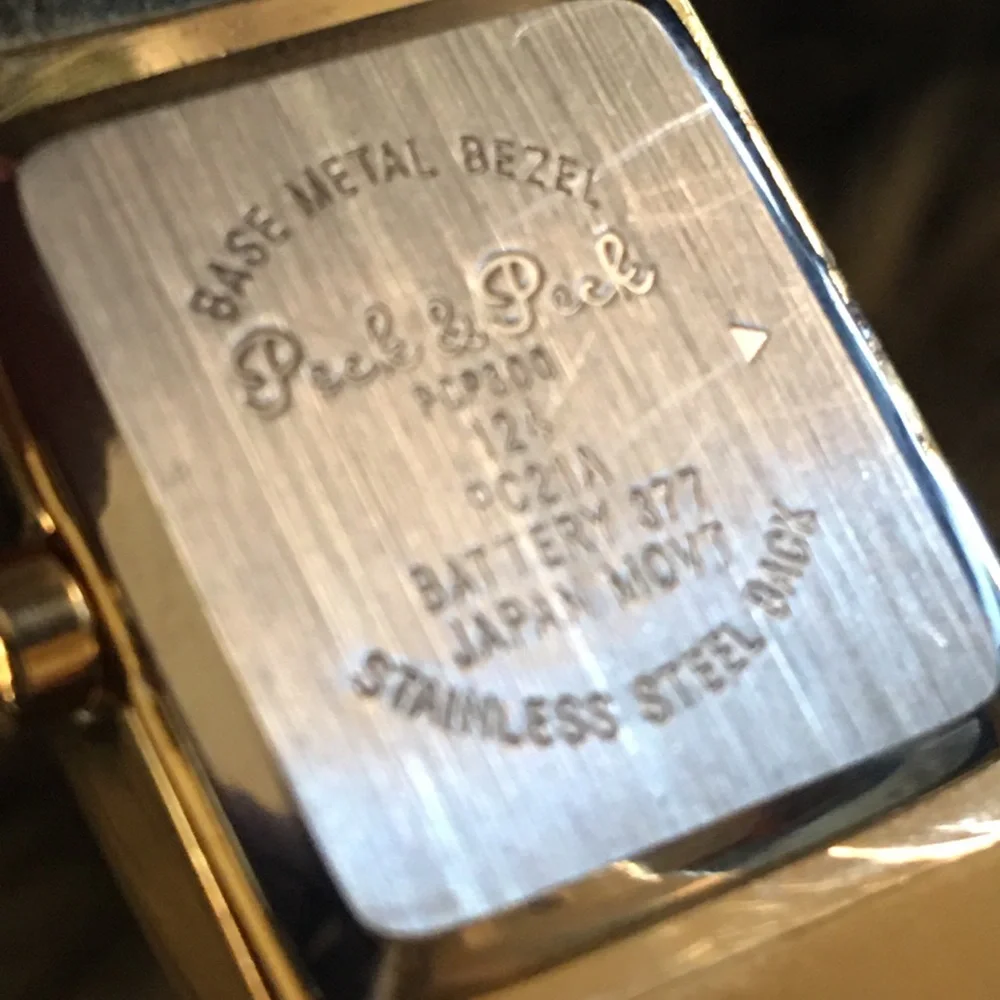 Peck & Peck brown topaz stone cuff watch